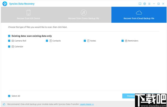 Syncios iOS Data Recovery下载,数据恢复,数据还原