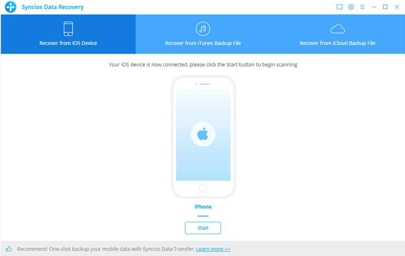 Syncios iOS Data Recovery下载,数据恢复,数据还原